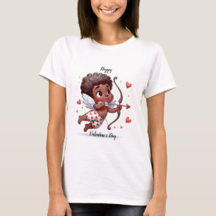 キューピッドのバレンタインデー Tシャツ