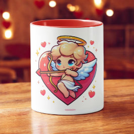キューピッドのロマンティックな狙い マグカップ