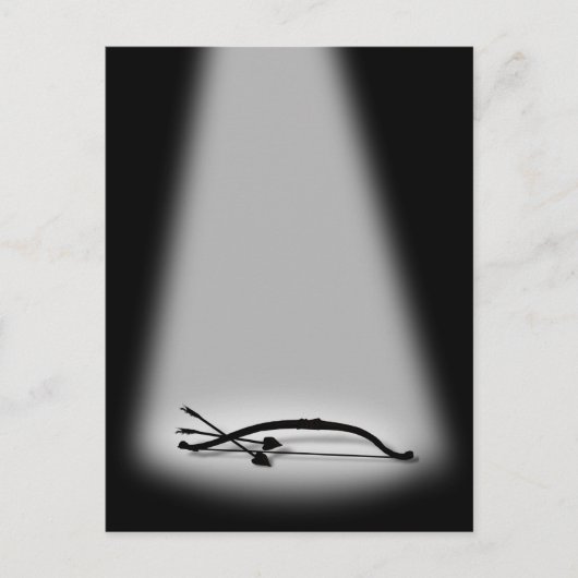 キューピッドの弓にスポットライト ポストカード (正面)
