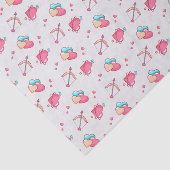 キューピッドの弓矢とハートのバレンタインデーパターン 薄葉紙 (詳細)