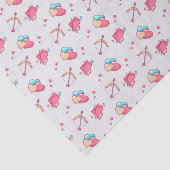 キューピッドの弓矢とハートのバレンタインデー柄 薄葉紙 (詳細)