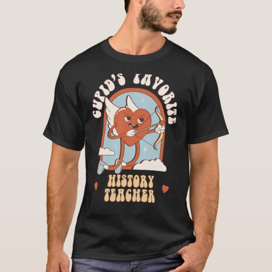 キューピッドの歴史お気に入りの先生先生かわいいグルーオ Tシャツ (正面)