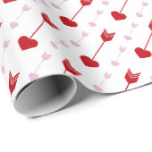キューピッドの矢印の折り返し紙 ラッピングペーパー (ロールコーナー)
