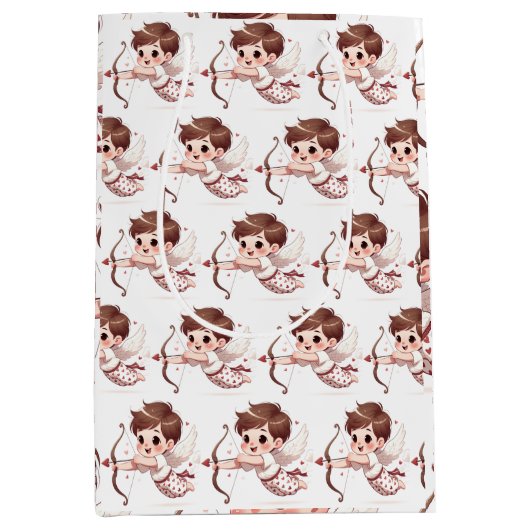 キューピッドの矢印は私のバレンタイン ミディアムペーパーバッグ (正面)