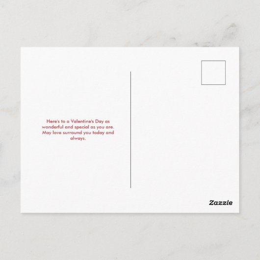 キューピッドの矢印バレンタインデーのはがき ポストカード (裏面)