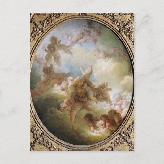 キューピッドの群れ, c.1767 ポストカード (正面)