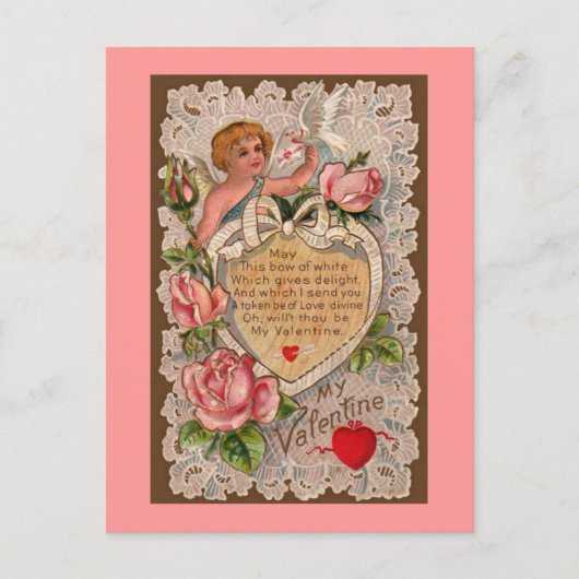 キューピッドの詩のはがき ポストカード (正面)