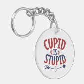 キューピッドはバレンタインデー独身の キーホルダー (正面左)