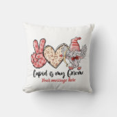 キューピッドは私の格言パーソナライズされたヴァレンティン クッション (正面)
