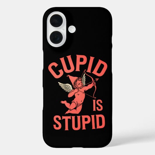 キューピッドは馬鹿 バレンタインデーのおもしろTシャツ Case-Mate iPhoneケース (裏面)