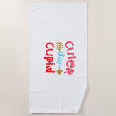 キューピッドよりもカップルのギフトのカーター ビーチタオル (正面)