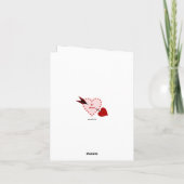 キューピッドアロースルーハートへマインバレンタインデー カード (裏面)