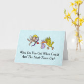 キューピッドアンドストークバレンタインデー誕生日カード カード (黄色い花)