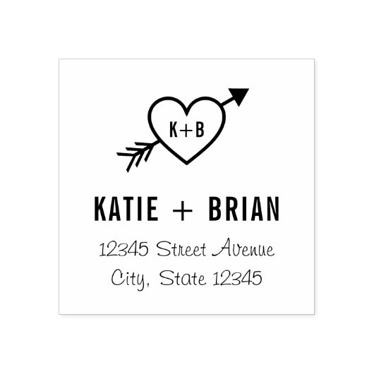 キューピッドイニシャルパーソナライズされたウッドスタンプ ラバースタンプ (インプリント)