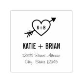 キューピッドイニシャルパーソナライズされたラバースタンプ セルフインキングスタンプ (デザイン)