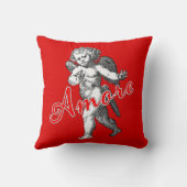 キューピッドインラブロマンチックヴィンテージ装飾用クッション クッション (裏面)