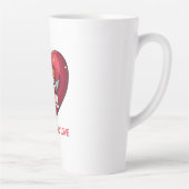 キューピッドオン赤いハート カフェラテマグ (右)