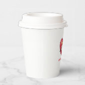 キューピッドオン赤いハート 紙コップ (右)