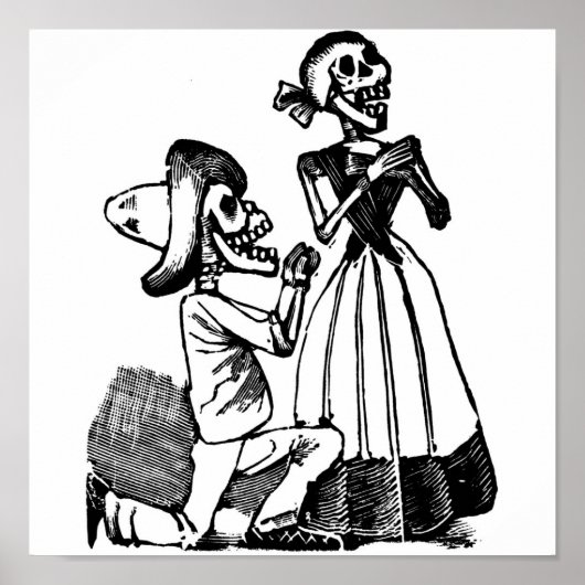 キューピッドカラベラ、スケルトン愛好家c.1900年代 ポスター (正面)