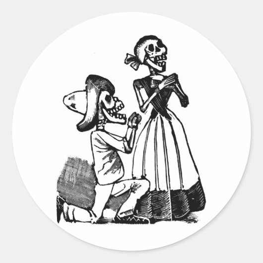 キューピッドカラベラ、スケルトン愛好家c.1900年代 ラウンドシール (正面)