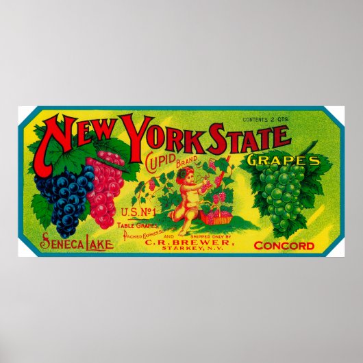キューピッドグレープラベルスターキー, NY ポスター (正面)