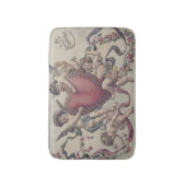 キューピッドケルビエンジェルハート花 バスマット (正面縦)