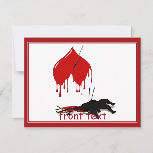 キューピッドショットダウン(アンチ – バレンタイン) 招待状 (正面)