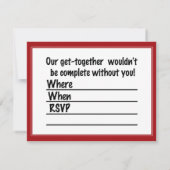 キューピッドショットダウン(アンチ – バレンタイン) 招待状 (裏面)