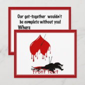 キューピッドショットダウン(アンチ – バレンタイン) 招待状 (正面/裏面)