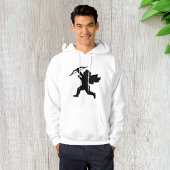 キューピッドシルエットメンズフード付きスウェットシャツ パーカ