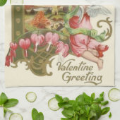 キューピッドチェルブエンジェルハートコテージ キッチンタオル (折り畳み)