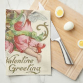 キューピッドチェルブエンジェルハートコテージ キッチンタオル (四つ折り)