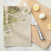 キューピッドチェルブエンジェルバレンタインデイジー キッチンタオル (四つ折り)