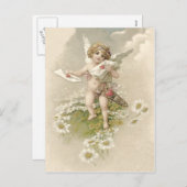 キューピッドチェルブエンジェルバレンタインデイジー シーズンポストカード (正面/裏面)