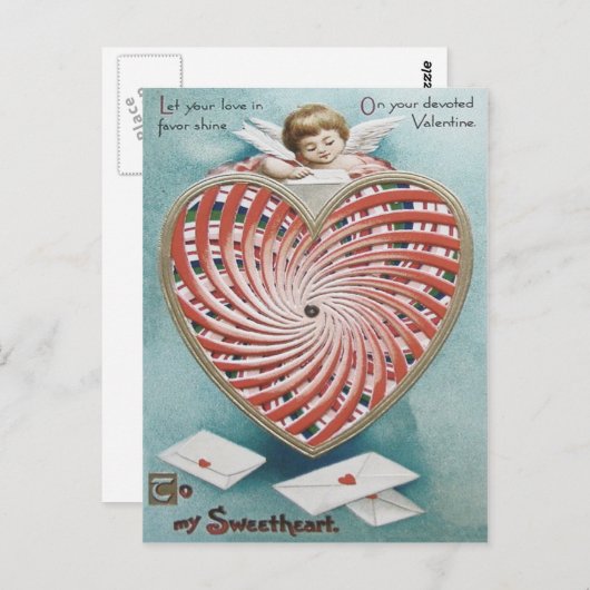 キューピッドチェルブエンジェル万華鏡のように千変万化するパターン ポストカード (正面/裏面)