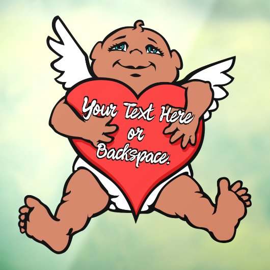 キューピッドデカールパーソナライズされたラブハグスウィンドウニクイ ウィンドウサイン (シート3)