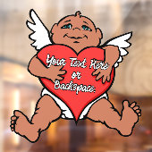 キューピッドデカールパーソナライズされたラブハグスウィンドウニクイ ウィンドウサイン (シート2)