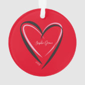 キューピッドトナカイ精霊動物レッドクリスマス オーナメント (裏面)