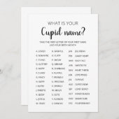 キューピッドネームゲームバレンタインデーパーティーゲーム 招待状 (正面/裏面)