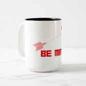 キューピッドハートアローBe Mine ツートーンマグカップ (正面左)