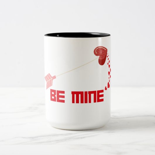キューピッドハートアローBe Mine ツートーンマグカップ (中央)