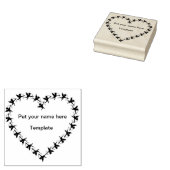 キューピッドハートアートスタンプ ラバースタンプ (押印)