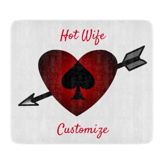 キューピッドハートブラックスペードサンダー_コーブ カッティングボード (正面)