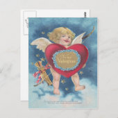 キューピッドハート弓矢スタースタークラウド天国 ポストカード (正面/裏面)