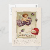 キューピッドハート紫忘れ私ではない ポストカード (正面/裏面)