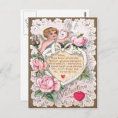 キューピッドバラバラ鳩ハート矢印 ポストカード (正面/裏面)