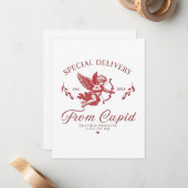 キューピッドバレンタインより特別出産報告 ノートカード (正面/裏面インサイチュ)