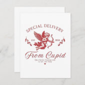 キューピッドバレンタインより特別出産報告 ノートカード (正面/裏面)