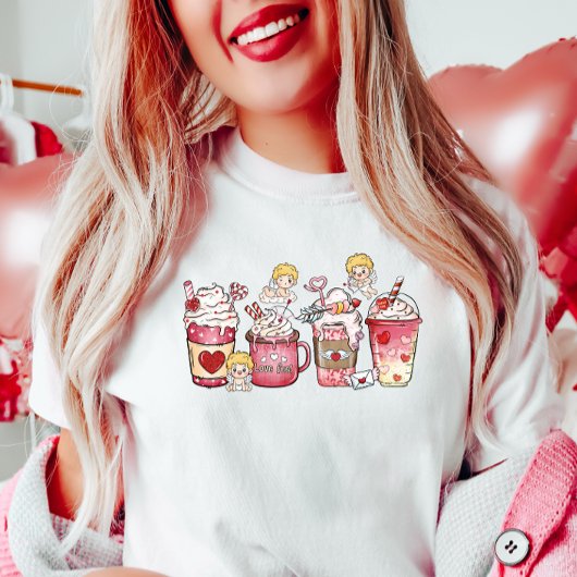 キューピッドバレンタインコーヒー Tシャツ