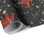 キューピッドバレンタインレッド&ブラックラブラッピング紙 ラッピングペーパー (ロールコーナー)